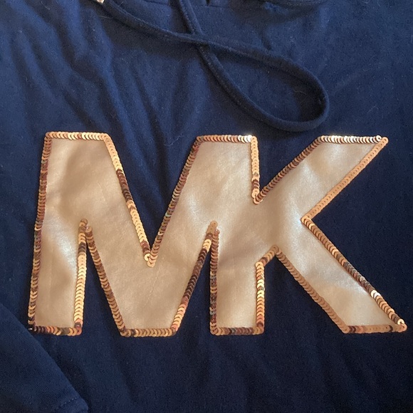 Michael Michael Kors black hoodie gold logo size M . Pre owned condition - Picture 2 of 4